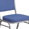 image:imageFlash Furniture HERCULES Series Crown Back Stacking Banquet Chair in Navy Blue Dot Patterned Fabric  Gold Vein FrameBlue FabricSilver Frame