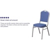 image:imageFlash Furniture HERCULES Series Crown Back Stacking Banquet Chair in Navy Blue Dot Patterned Fabric  Gold Vein FrameBlue FabricSilver Frame