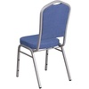 image:imageFlash Furniture HERCULES Series Crown Back Stacking Banquet Chair in Navy Blue Dot Patterned Fabric  Gold Vein FrameBlue FabricSilver Frame