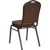 image:imageFlash Furniture HERCULES Series Crown Back Stacking Banquet Chair in Navy Blue Dot Patterned Fabric  Gold Vein FrameBrown Patterned FabricCopper Vein Frame