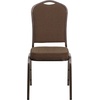 image:imageFlash Furniture HERCULES Series Crown Back Stacking Banquet Chair in Navy Blue Dot Patterned Fabric  Gold Vein FrameBrown Patterned FabricCopper Vein Frame