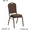 image:imageFlash Furniture HERCULES Series Crown Back Stacking Banquet Chair in Navy Blue Dot Patterned Fabric  Gold Vein FrameBrown Patterned FabricCopper Vein Frame