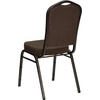 image:imageFlash Furniture HERCULES Series Crown Back Stacking Banquet Chair in Navy Blue Dot Patterned Fabric  Gold Vein FrameBrown Patterned FabricCopper Vein Frame