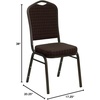 image:imageFlash Furniture HERCULES Series Crown Back Stacking Banquet Chair in Navy Blue Dot Patterned Fabric  Gold Vein FrameBrown Patterned FabricGold Vein Frame