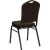 image:imageFlash Furniture HERCULES Series Crown Back Stacking Banquet Chair in Navy Blue Dot Patterned Fabric  Gold Vein FrameBrown Patterned FabricGold Vein Frame