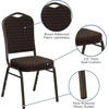 image:imageFlash Furniture HERCULES Series Crown Back Stacking Banquet Chair in Navy Blue Dot Patterned Fabric  Gold Vein FrameBrown Patterned FabricGold Vein Frame