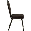 image:imageFlash Furniture HERCULES Series Crown Back Stacking Banquet Chair in Navy Blue Dot Patterned Fabric  Gold Vein FrameBrown Patterned FabricGold Vein Frame