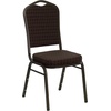 image:imageFlash Furniture HERCULES Series Crown Back Stacking Banquet Chair in Navy Blue Dot Patterned Fabric  Gold Vein FrameBrown Patterned FabricGold Vein Frame