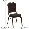 image:imageFlash Furniture HERCULES Series Crown Back Stacking Banquet Chair in Navy Blue Dot Patterned Fabric  Gold Vein FrameBrown Patterned FabricGold Vein Frame