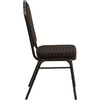 image:imageFlash Furniture HERCULES Series Crown Back Stacking Banquet Chair in Navy Blue Dot Patterned Fabric  Gold Vein FrameBrown Patterned FabricGold Vein Frame