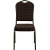 image:imageFlash Furniture HERCULES Series Crown Back Stacking Banquet Chair in Navy Blue Dot Patterned Fabric  Gold Vein FrameBrown Patterned FabricGold Vein Frame