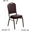 image:imageFlash Furniture HERCULES Series Crown Back Stacking Banquet Chair in Navy Blue Dot Patterned Fabric  Gold Vein FrameBrown VinylCopper Vein Frame