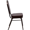 image:imageFlash Furniture HERCULES Series Crown Back Stacking Banquet Chair in Navy Blue Dot Patterned Fabric  Gold Vein FrameBrown VinylCopper Vein Frame
