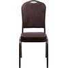 image:imageFlash Furniture HERCULES Series Crown Back Stacking Banquet Chair in Navy Blue Dot Patterned Fabric  Gold Vein FrameBrown VinylCopper Vein Frame