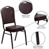 image:imageFlash Furniture HERCULES Series Crown Back Stacking Banquet Chair in Navy Blue Dot Patterned Fabric  Gold Vein FrameBrown VinylCopper Vein Frame