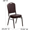 image:imageFlash Furniture HERCULES Series Crown Back Stacking Banquet Chair in Navy Blue Dot Patterned Fabric  Gold Vein FrameBrown VinylCopper Vein Frame