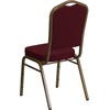 image:imageFlash Furniture HERCULES Series Crown Back Stacking Banquet Chair in Navy Blue Dot Patterned Fabric  Gold Vein FrameBurgundy FabricGold Frame
