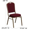 image:imageFlash Furniture HERCULES Series Crown Back Stacking Banquet Chair in Navy Blue Dot Patterned Fabric  Gold Vein FrameBurgundy FabricGold Frame