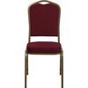 image:imageFlash Furniture HERCULES Series Crown Back Stacking Banquet Chair in Navy Blue Dot Patterned Fabric  Gold Vein FrameBurgundy FabricGold Frame