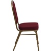 image:imageFlash Furniture HERCULES Series Crown Back Stacking Banquet Chair in Navy Blue Dot Patterned Fabric  Gold Vein FrameBurgundy FabricGold Frame