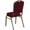 image:imageFlash Furniture HERCULES Series Crown Back Stacking Banquet Chair in Navy Blue Dot Patterned Fabric  Gold Vein FrameBurgundy FabricGold Frame