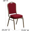 image:imageFlash Furniture HERCULES Series Crown Back Stacking Banquet Chair in Navy Blue Dot Patterned Fabric  Gold Vein FrameBurgundy FabricGold Vein Frame