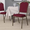 image:imageFlash Furniture HERCULES Series Crown Back Stacking Banquet Chair in Navy Blue Dot Patterned Fabric  Gold Vein FrameBurgundy FabricGold Vein Frame
