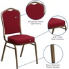 image:imageFlash Furniture HERCULES Series Crown Back Stacking Banquet Chair in Navy Blue Dot Patterned Fabric  Gold Vein FrameBurgundy FabricGold Vein Frame