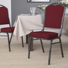 image:imageFlash Furniture HERCULES Series Crown Back Stacking Banquet Chair in Navy Blue Dot Patterned Fabric  Gold Vein FrameBurgundy FabricSilver Vein Frame