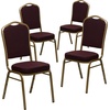 image:imageFlash Furniture HERCULES Series Crown Back Stacking Banquet Chair in Navy Blue Dot Patterned Fabric  Gold Vein FrameBurgundy FabricSilver Vein Frame