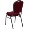 image:imageFlash Furniture HERCULES Series Crown Back Stacking Banquet Chair in Navy Blue Dot Patterned Fabric  Gold Vein FrameBurgundy FabricSilver Vein Frame