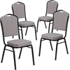 image:imageFlash Furniture HERCULES Series Crown Back Stacking Banquet Chair in Navy Blue Dot Patterned Fabric  Gold Vein FrameBurgundy FabricSilver Vein Frame