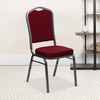 image:imageFlash Furniture HERCULES Series Crown Back Stacking Banquet Chair in Navy Blue Dot Patterned Fabric  Gold Vein FrameBurgundy FabricSilver Vein Frame
