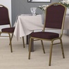 image:imageFlash Furniture HERCULES Series Crown Back Stacking Banquet Chair in Navy Blue Dot Patterned Fabric  Gold Vein FrameBurgundy Patterned FabricGold Frame