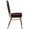 image:imageFlash Furniture HERCULES Series Crown Back Stacking Banquet Chair in Navy Blue Dot Patterned Fabric  Gold Vein FrameBurgundy Patterned FabricGold Frame