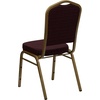 image:imageFlash Furniture HERCULES Series Crown Back Stacking Banquet Chair in Navy Blue Dot Patterned Fabric  Gold Vein FrameBurgundy Patterned FabricGold Frame