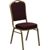 image:imageFlash Furniture HERCULES Series Crown Back Stacking Banquet Chair in Navy Blue Dot Patterned Fabric  Gold Vein FrameBurgundy Patterned FabricGold Frame