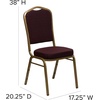 image:imageFlash Furniture HERCULES Series Crown Back Stacking Banquet Chair in Navy Blue Dot Patterned Fabric  Gold Vein FrameBurgundy Patterned FabricGold Frame