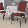 image:imageFlash Furniture HERCULES Series Crown Back Stacking Banquet Chair in Navy Blue Dot Patterned Fabric  Gold Vein FrameBurgundy Patterned FabricSilver Vein Frame