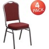 image:imageFlash Furniture HERCULES Series Crown Back Stacking Banquet Chair in Navy Blue Dot Patterned Fabric  Gold Vein FrameBurgundy Patterned FabricSilver Vein Frame