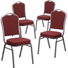 image:imageFlash Furniture HERCULES Series Crown Back Stacking Banquet Chair in Navy Blue Dot Patterned Fabric  Gold Vein FrameBurgundy Patterned FabricSilver Vein Frame