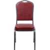 image:imageFlash Furniture HERCULES Series Crown Back Stacking Banquet Chair in Navy Blue Dot Patterned Fabric  Gold Vein FrameBurgundy VinylSilver Vein Frame