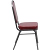 image:imageFlash Furniture HERCULES Series Crown Back Stacking Banquet Chair in Navy Blue Dot Patterned Fabric  Gold Vein FrameBurgundy VinylSilver Vein Frame