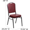 image:imageFlash Furniture HERCULES Series Crown Back Stacking Banquet Chair in Navy Blue Dot Patterned Fabric  Gold Vein FrameBurgundy VinylSilver Vein Frame
