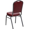 image:imageFlash Furniture HERCULES Series Crown Back Stacking Banquet Chair in Navy Blue Dot Patterned Fabric  Gold Vein FrameBurgundy VinylSilver Vein Frame