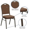 image:imageFlash Furniture HERCULES Series Crown Back Stacking Banquet Chair in Navy Blue Dot Patterned Fabric  Gold Vein FrameCoffee FabricGold Vein Frame