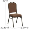 image:imageFlash Furniture HERCULES Series Crown Back Stacking Banquet Chair in Navy Blue Dot Patterned Fabric  Gold Vein FrameCoffee FabricGold Vein Frame