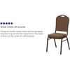 image:imageFlash Furniture HERCULES Series Crown Back Stacking Banquet Chair in Navy Blue Dot Patterned Fabric  Gold Vein FrameCoffee FabricGold Vein Frame
