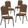 image:imageFlash Furniture HERCULES Series Crown Back Stacking Banquet Chair in Navy Blue Dot Patterned Fabric  Gold Vein FrameCoffee FabricGold Vein Frame