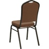 image:imageFlash Furniture HERCULES Series Crown Back Stacking Banquet Chair in Navy Blue Dot Patterned Fabric  Gold Vein FrameCoffee FabricGold Vein Frame